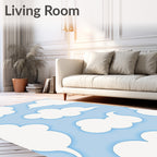 Whimsical Cloud Pattern Art Rug