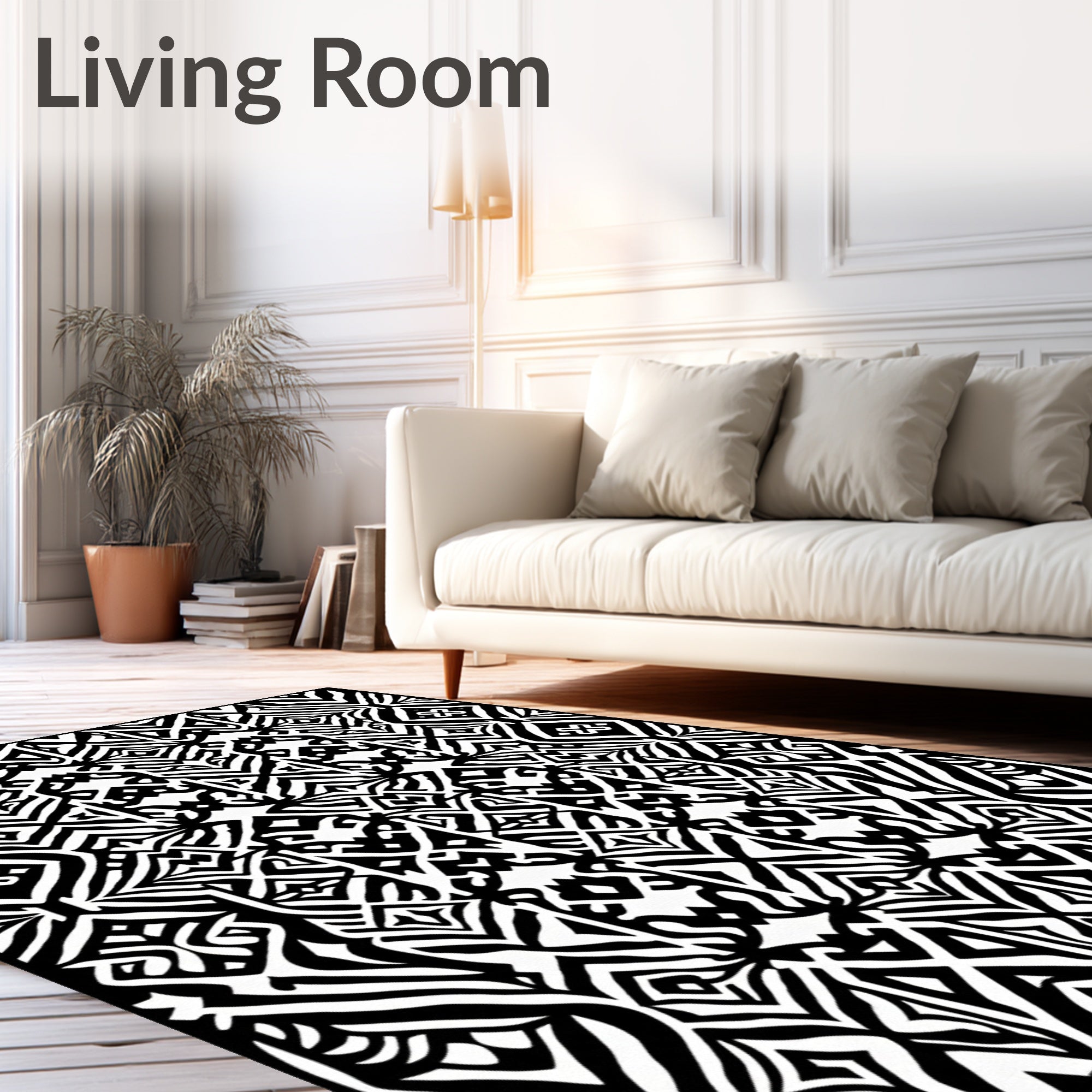 Bold Aztec Inspired Geometric Repeat Design Rug