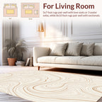 Wood Grain Swirls Pattern Design Rug