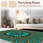 Bright Radial Burst Pattern Rug