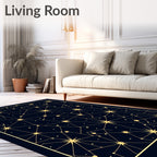 Celestial Star Map Geometric Rug