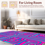 Vibrant Electric Circuit Pattern Rug