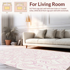 Elegant Pink Swirl Pattern Rug