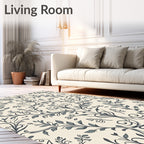 Ornate Floral Swirls Pattern Rug