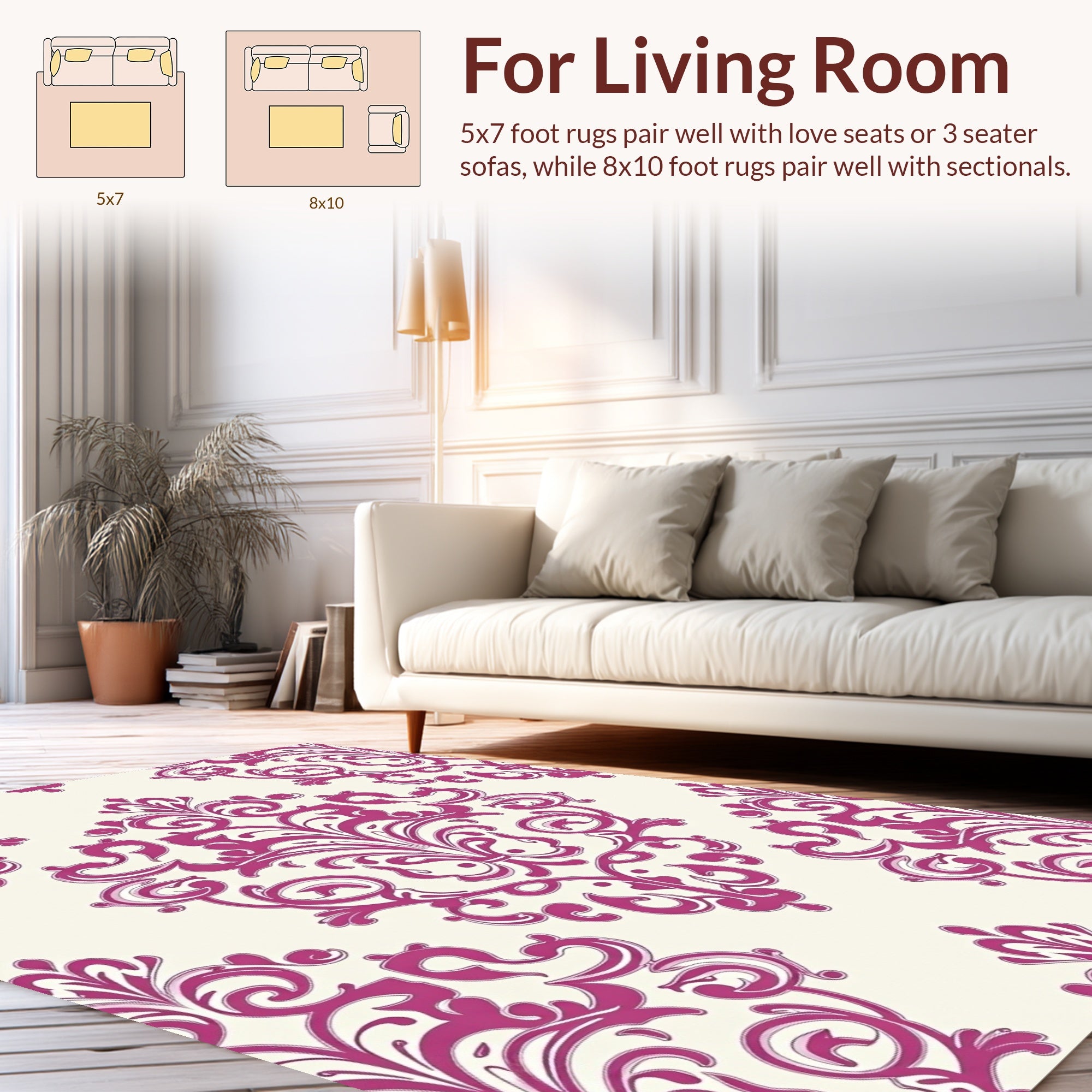 Vineyard Baroque Pattern Design Rug