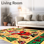 Retro Festive Christmas Pattern Design Rug
