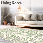 Enchanted Floral Scrollwork Garden Rug