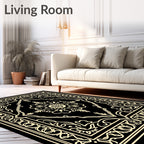 Ornate Floral Symmetry Vintage Rug