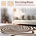 Brown Cream Swirl Animal Pattern Rug