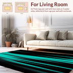 Teal 2 Tone Vertical Gradient Rug