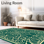 Ornate Leafy Vine Pattern Rug
