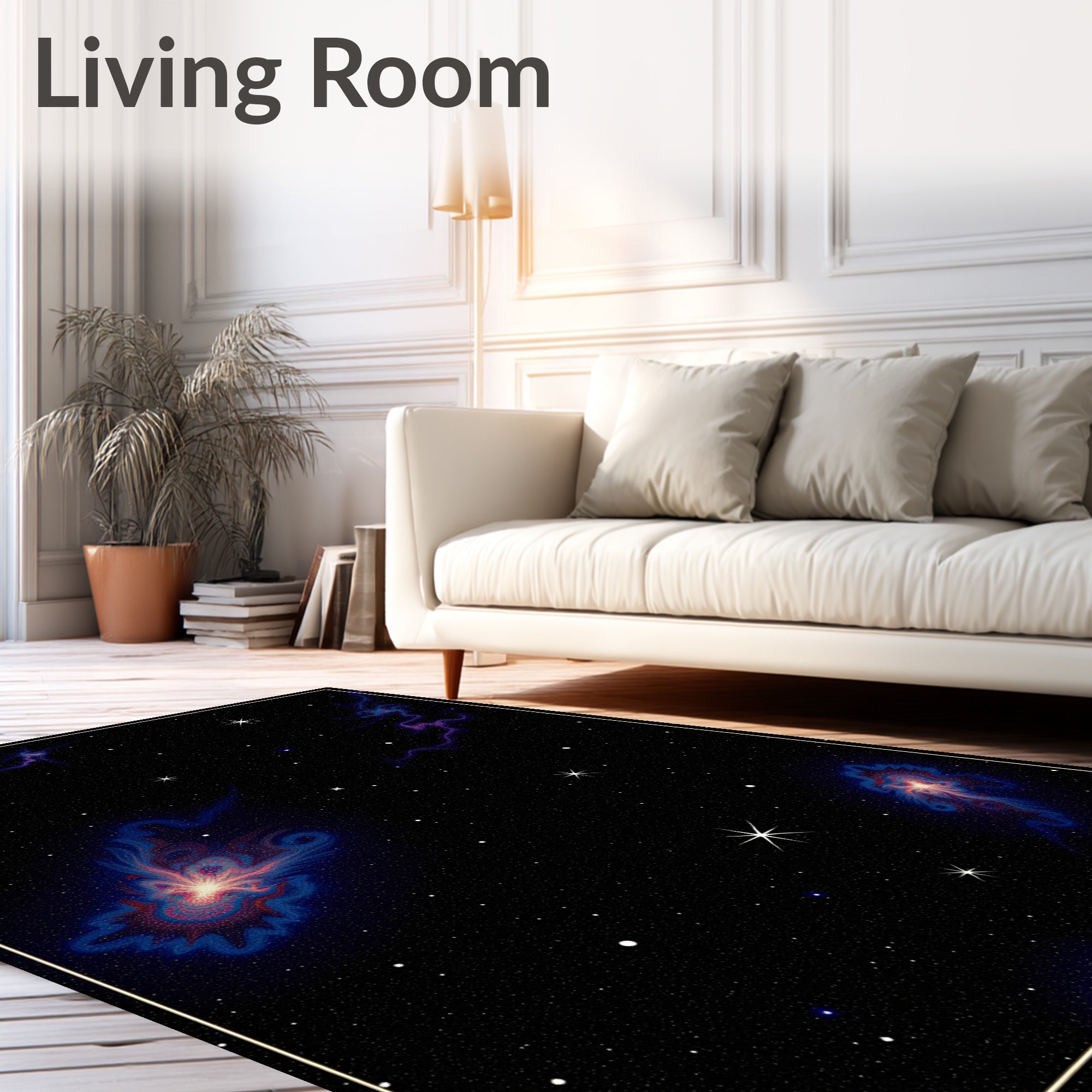 Cosmic Nebula Swirls Pattern Rug