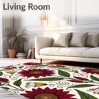 Art Nouveau Floral Pattern Rug