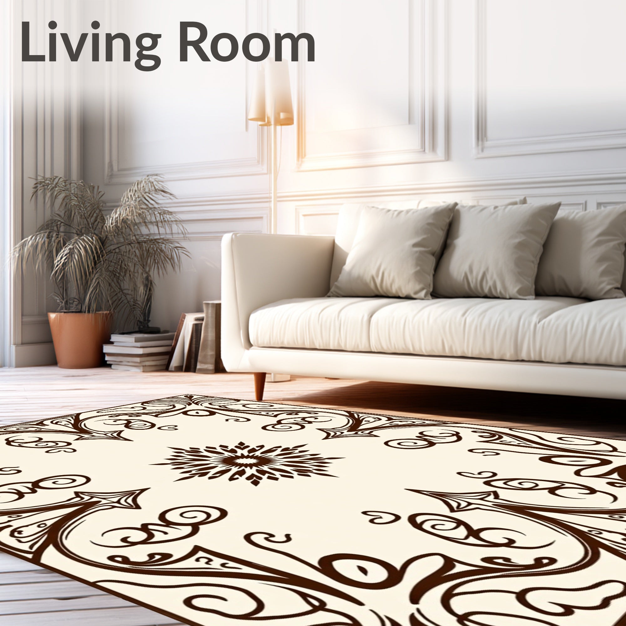 Ornate Scrollwork Symmetry Rug