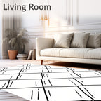 Diagonal Basketweave Style Pattern Rug