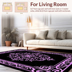 Ornate Pink Filigree Border Rug