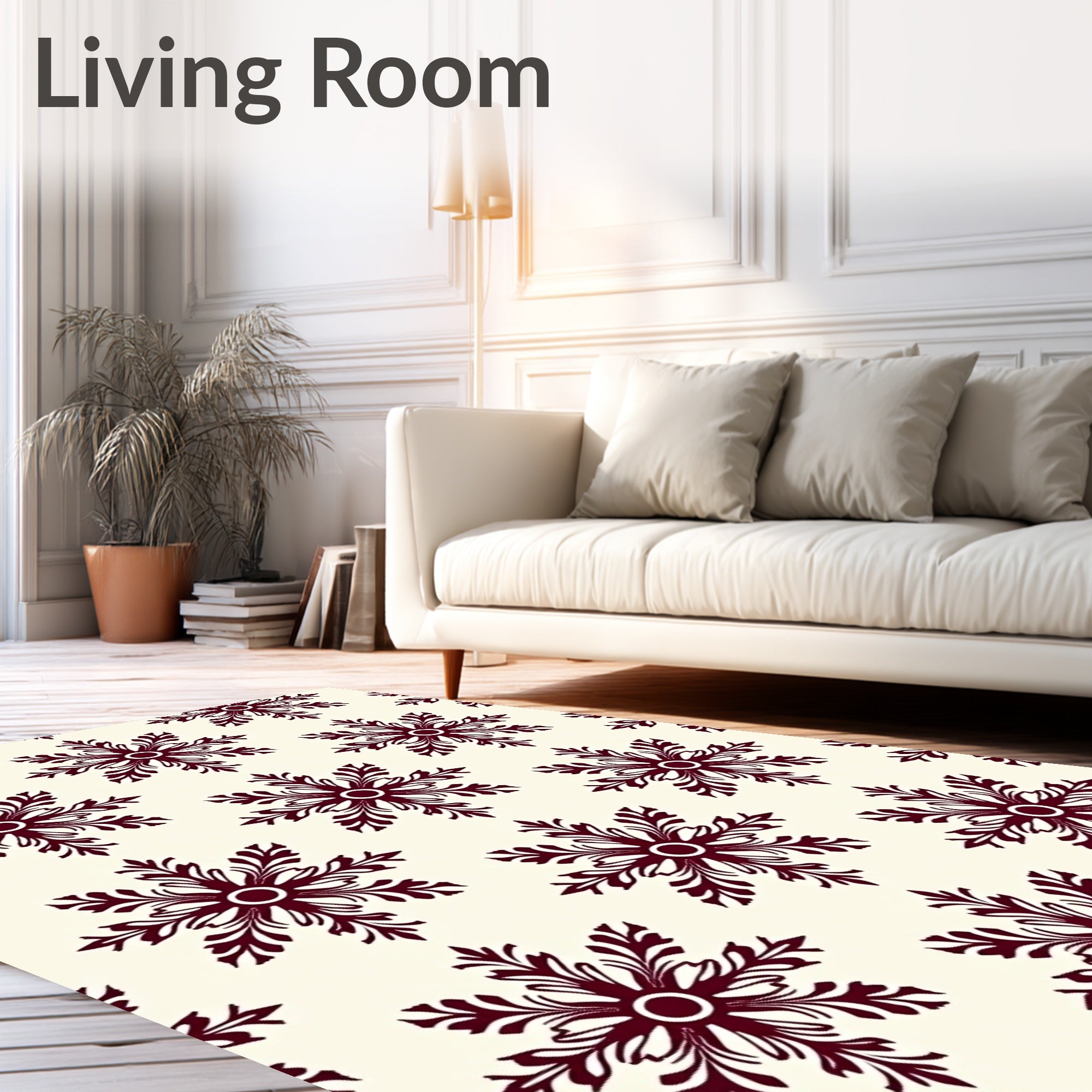 Tuscan Snowflakes Pattern Rug