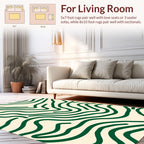 Abstract Organic Wave Pattern Rug