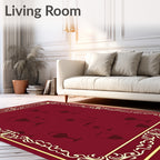 Regal Wine Glasses Ornate Border Rug