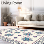 Vintage Floral Medallion Pattern Rug