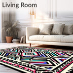 Bold Geometric Tribal Patterned Rug