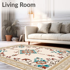 Ornate Floral Arabesque Pattern Rug