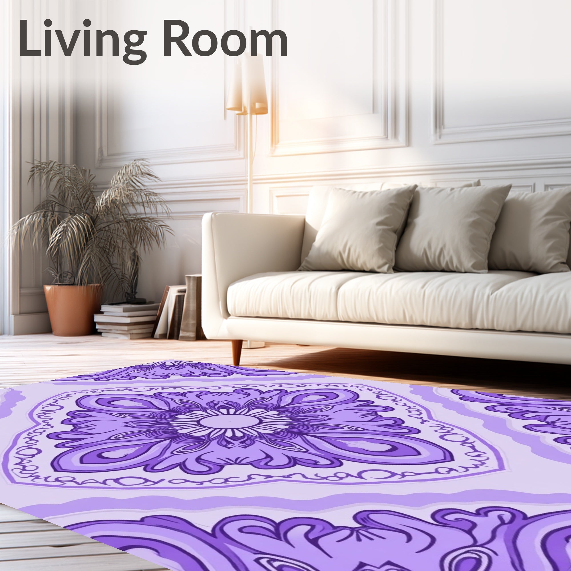 Vintage Floral Medallion Pattern Rug