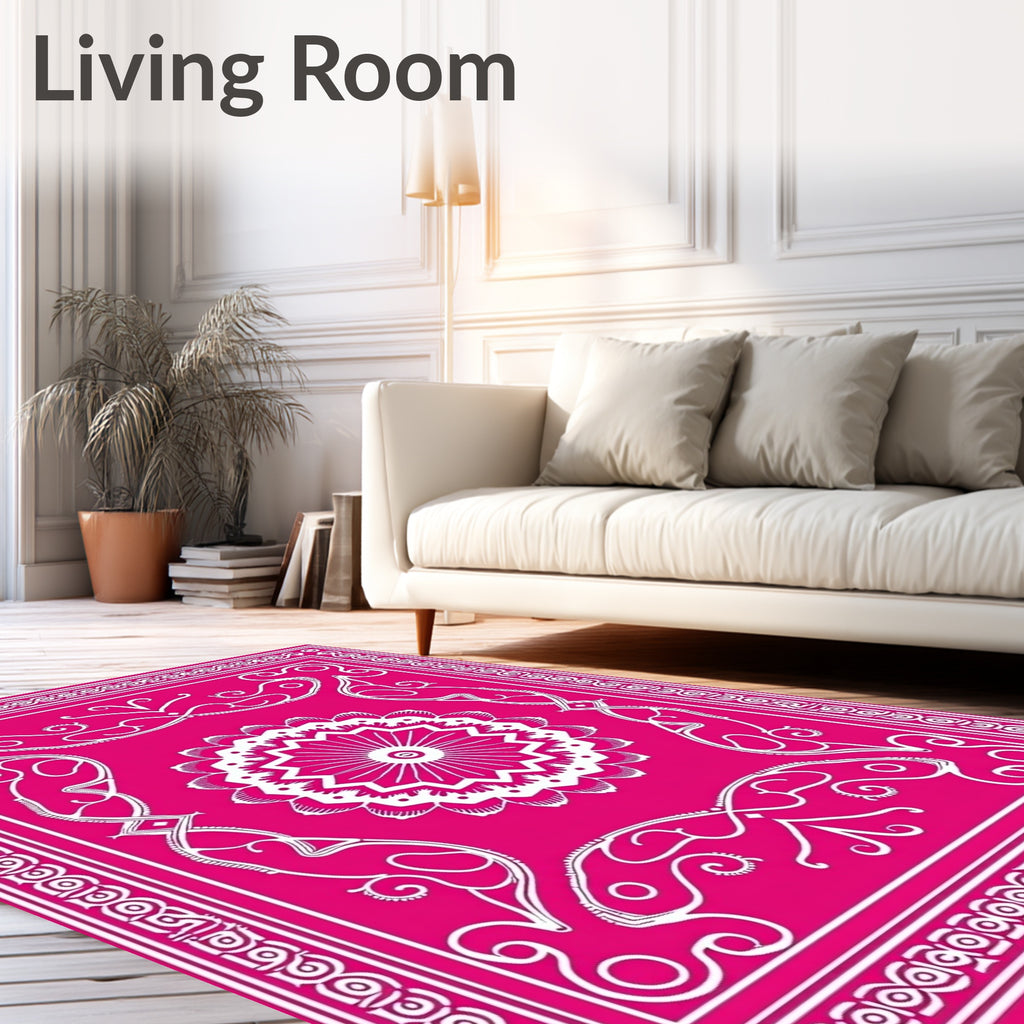 Ornate Mandala Floral Style Design Rug