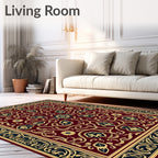 Rich Floral Vine Ornamental Design Rug