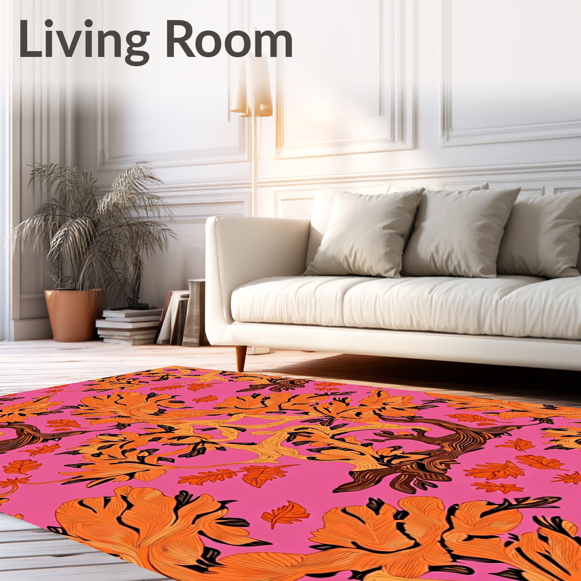 Bright Autumn Tree Pattern Rug