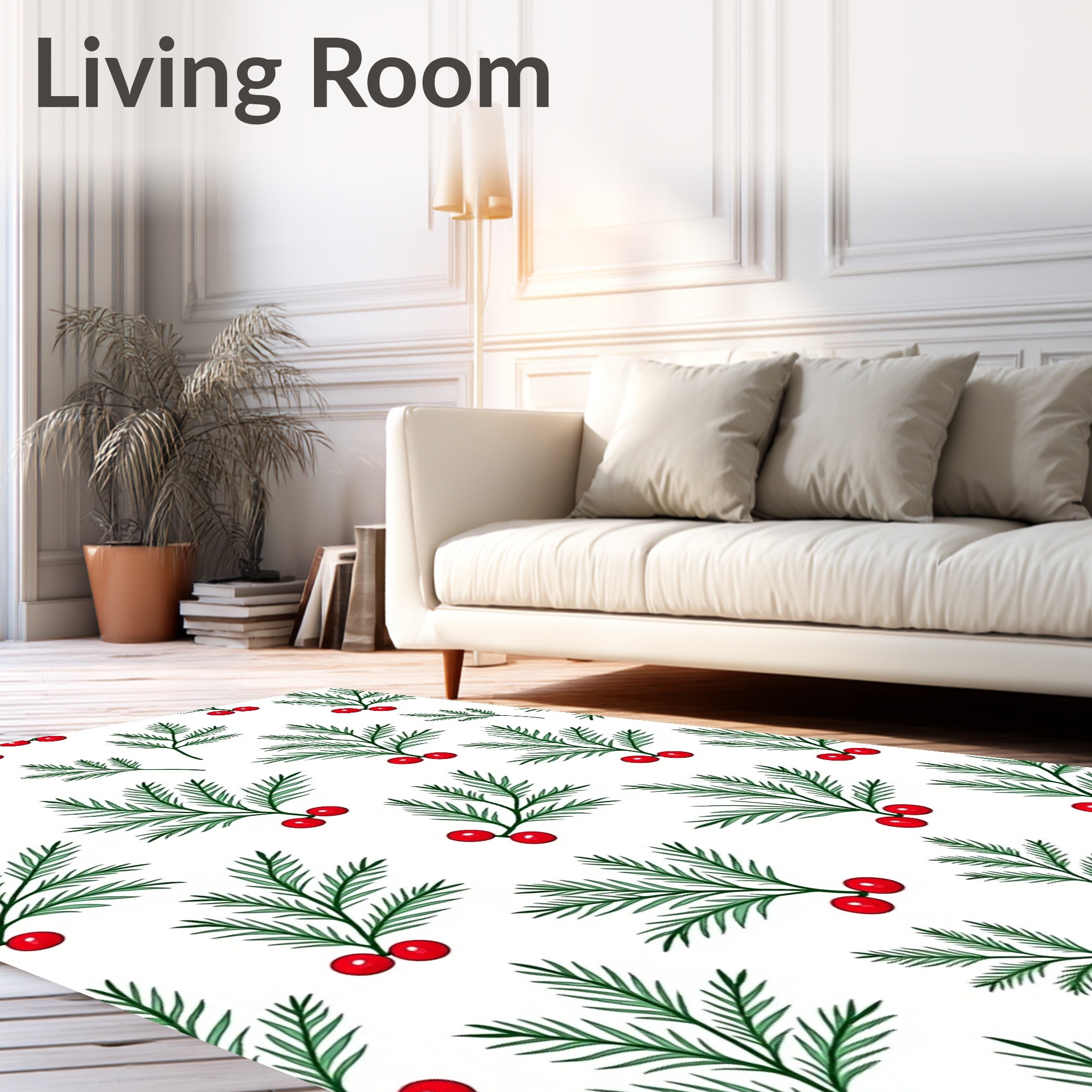 Foliage Berry Pattern Design Rug