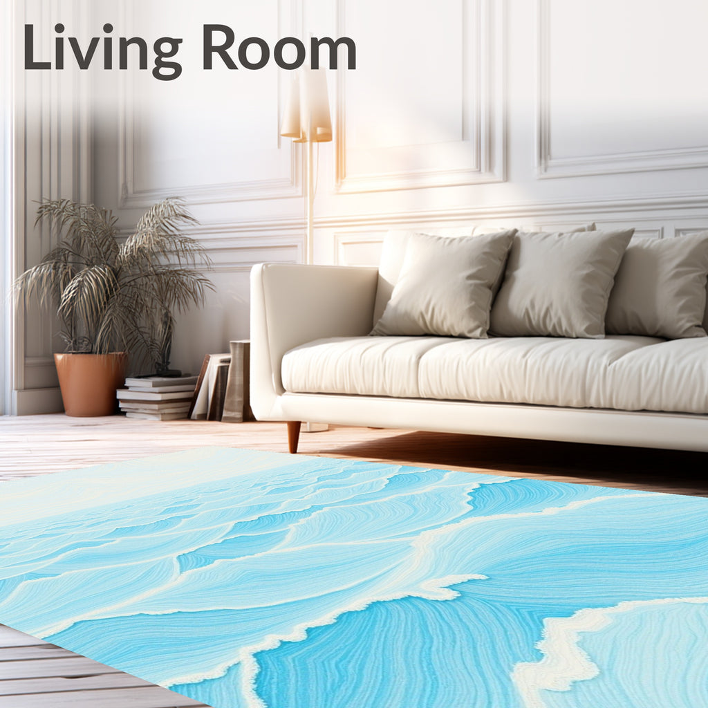 Ocean Wave Pattern Rug