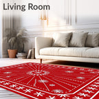 Radiant Snowflake Burst Pattern Rug