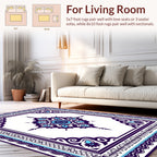 Ornate Geometric Floral Tile Design Rug