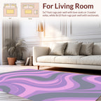 Pastel Swirls Soft Wave Design Rug
