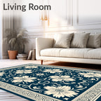 Classic Floral Scrollwork Pattern Design Rug