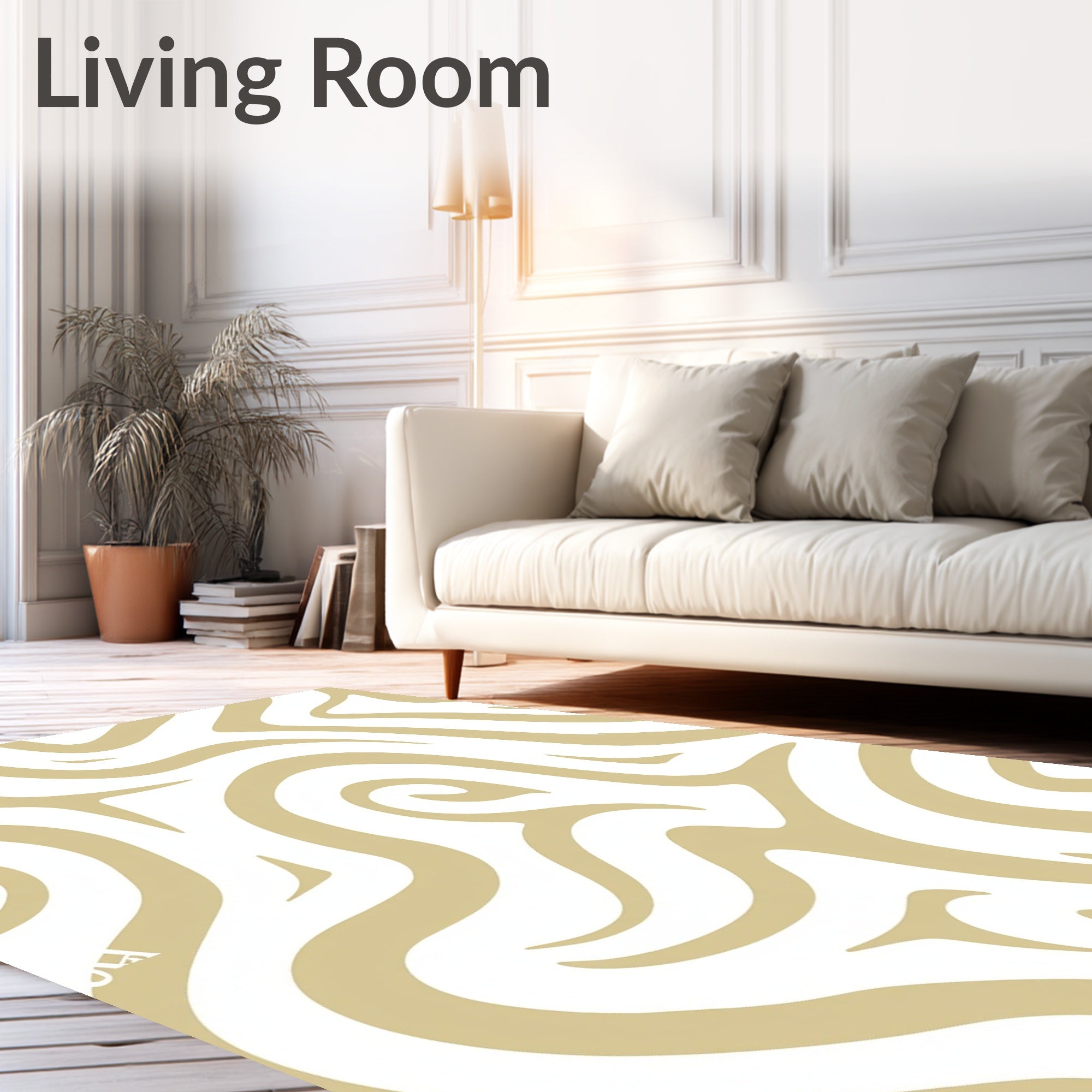 Golden Swirl Classic Pattern Rug