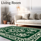 Classic Ivory Floral Patterned Rug