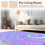 Pastel Swirls Triangles Pattern Rug