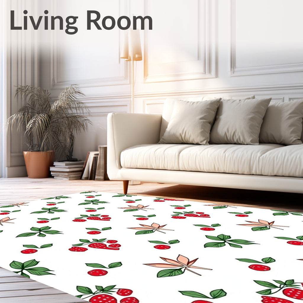 Strolling Berry Leaf Pattern Rug