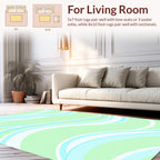 Abstract Pastel Wave Motion Design Rug