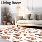 Fox And Owl Forest Pattern Rug