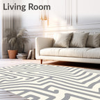 Abstract Maze Pattern Design Rug