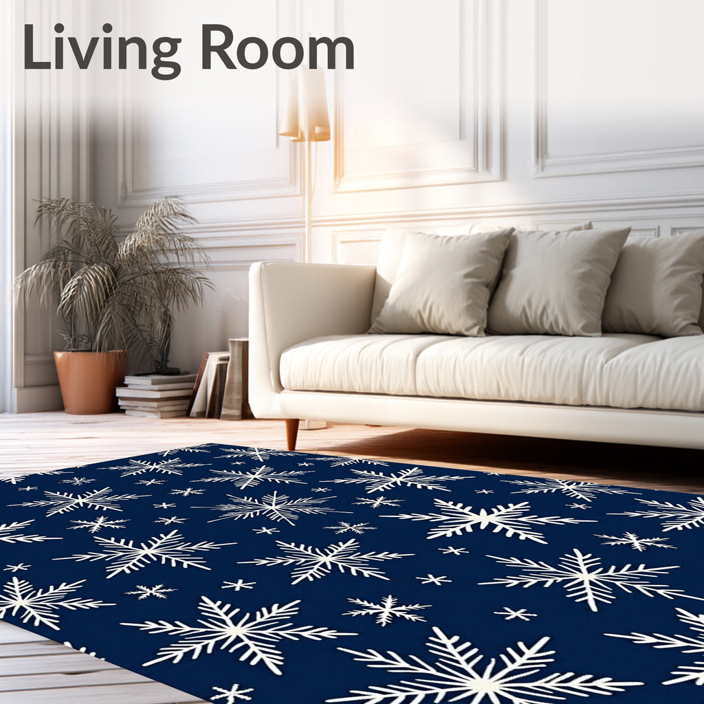 Winter Snowflake Pattern Design Rug