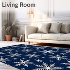 Winter Snowflake Pattern Design Rug