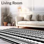 Bold Vertical Stripe Graphic Rug