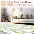 Botanical Leafy Flowing Pattern Rug