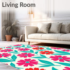 Vibrant Floral Pattern Rug
