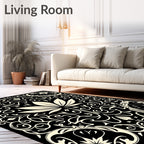Classic Floral Swirl Scroll Pattern Rug