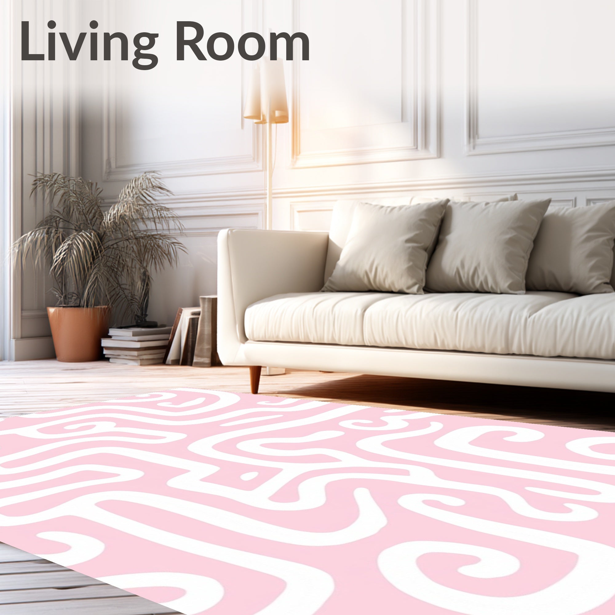 Playful Swirl Pastel Pattern Rug